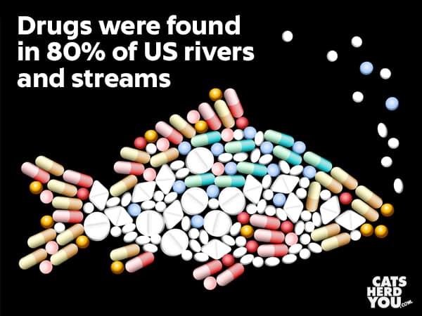 Drugs were found in 80% of US rivers and streams