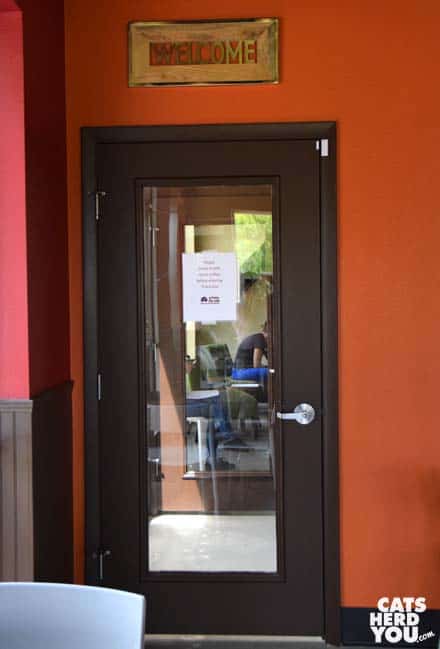 Orlando Cat Cafe admission door