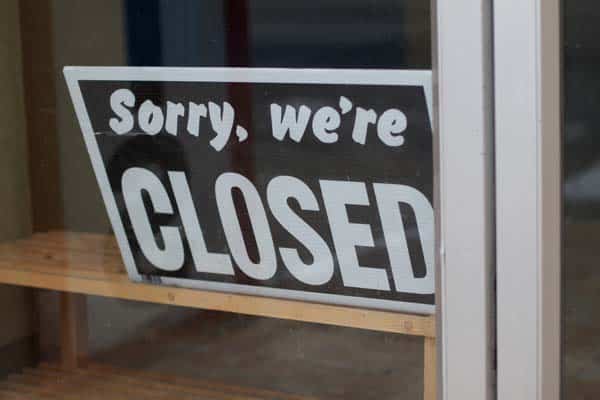 Sorry, we're closed dign